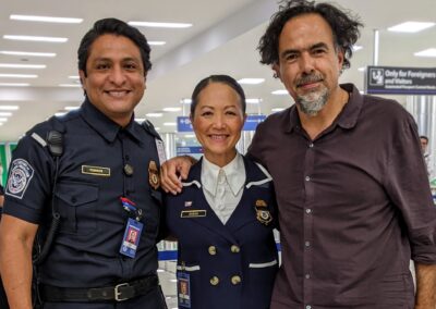 Omar Leyva on the set of BARDO